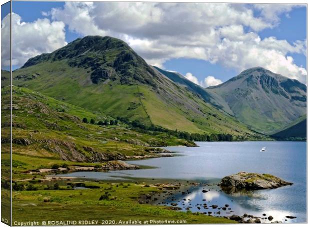 "Wastwater Summer" Canvas Print by ROS RIDLEY