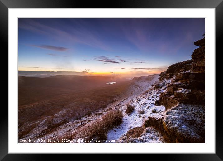 Upper Neuadd Reservoir from Bwlch Duwynt, Brecon B Framed Mounted Print by Dan Santillo