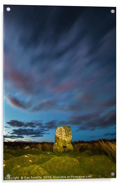 Arthur's Stone, Cefn Bryn, Gower Acrylic by Dan Santillo