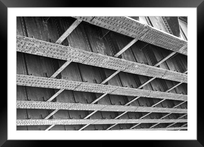 Old Disused Railway Bridge Rivets Framed Mounted Print by Rob Cole