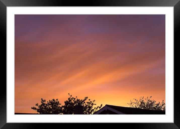 Tranquil Sunset over Spring Rooftops Framed Mounted Print by Rob Cole