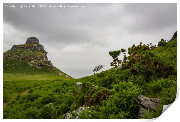 Valley of the Rocks I Print by Kate Fish