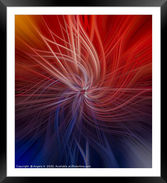 Dandelion abstract Framed Mounted Print by Angela H