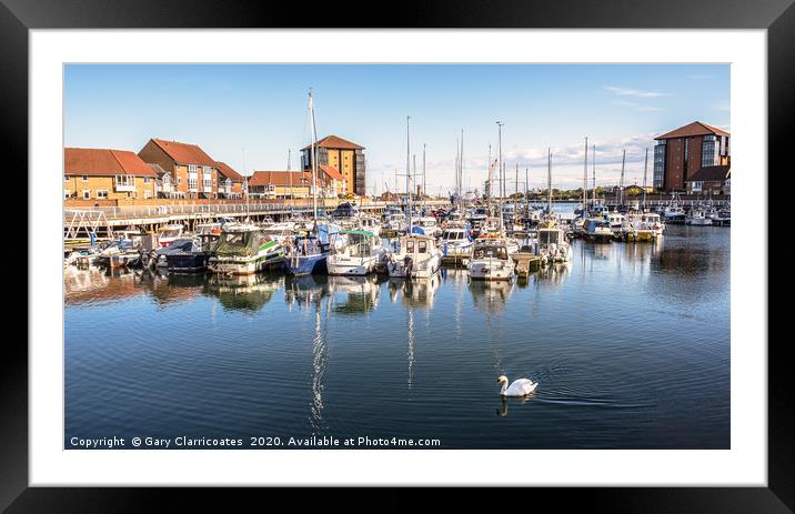 Sunderland Marina Framed Mounted Print by Gary Clarricoates