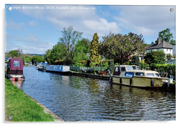 Leeds and Liverpool Canal Bingley Acrylic by Diana Mower
