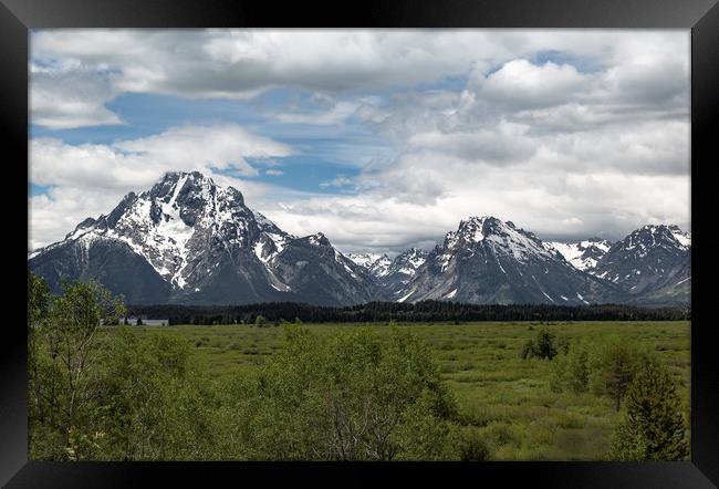 Grand Teton Mountains Framed Print by Ray Hill