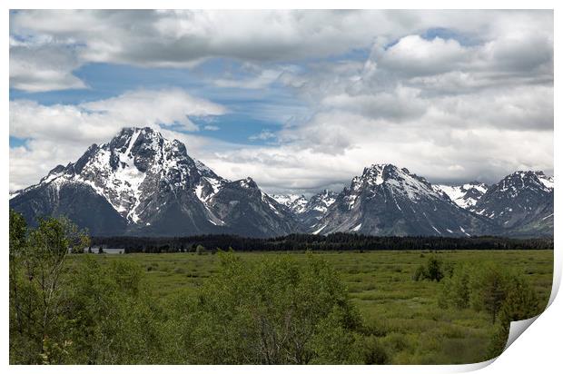 Grand Teton Mountains Print by Ray Hill