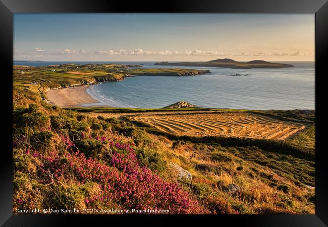 Whitesands Bay with Ramsey Island, Pembrokeshire Framed Print by Dan Santillo