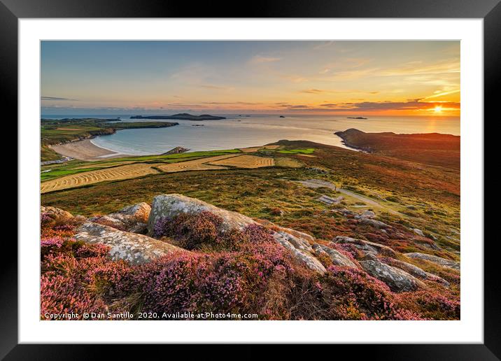 Whitesands Bay and Ramsey Island, Pembrokeshire Framed Mounted Print by Dan Santillo