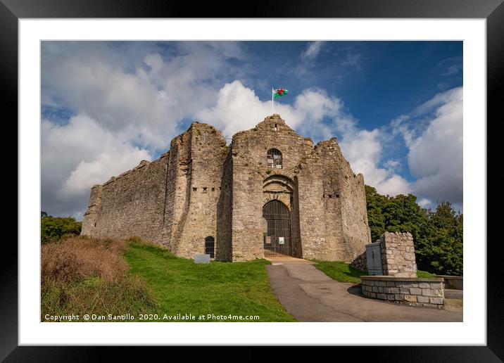 Oystermouth Castle, Mumbles Framed Mounted Print by Dan Santillo
