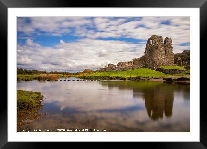 Ogmore Castle, Ogmore-by-sea, River Ewenny Framed Mounted Print by Dan Santillo