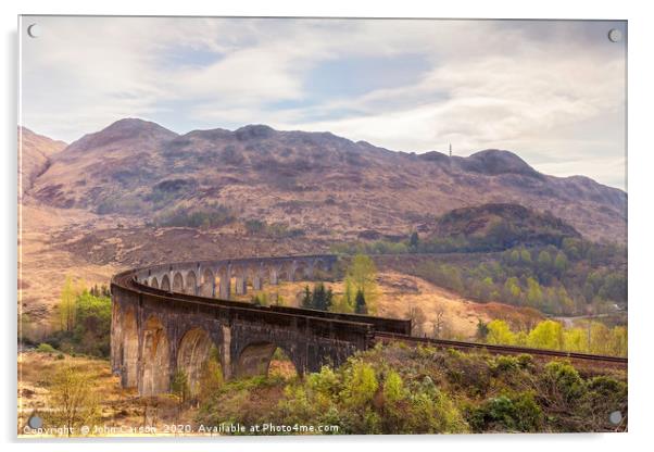 Majestic Glenfinnan Viaduct in the Scottish Highla Acrylic by John Carson