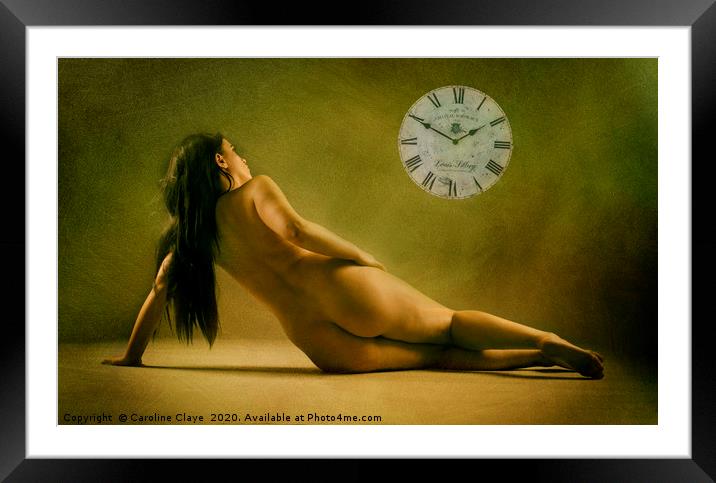 Watching The Clock Framed Mounted Print by Caroline Claye