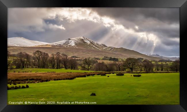 Little Langdale, Cumbria Framed Print by Marcia Reay