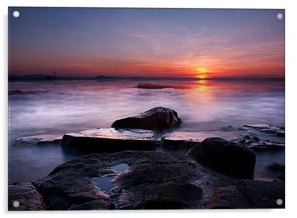 Seton Sands Sunset Acrylic by Keith Thorburn EFIAP/b
