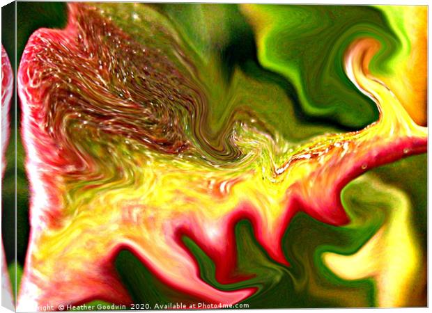 Leaf Abstract Canvas Print by Heather Goodwin