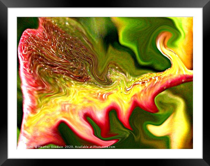 Leaf Abstract Framed Mounted Print by Heather Goodwin