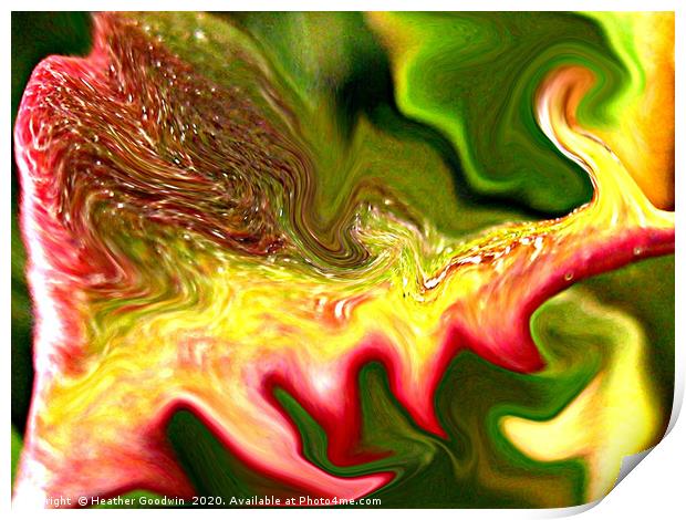 Leaf Abstract Print by Heather Goodwin