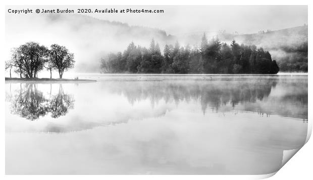  Misty Morning, Loch Ard     Print by Janet Burdon