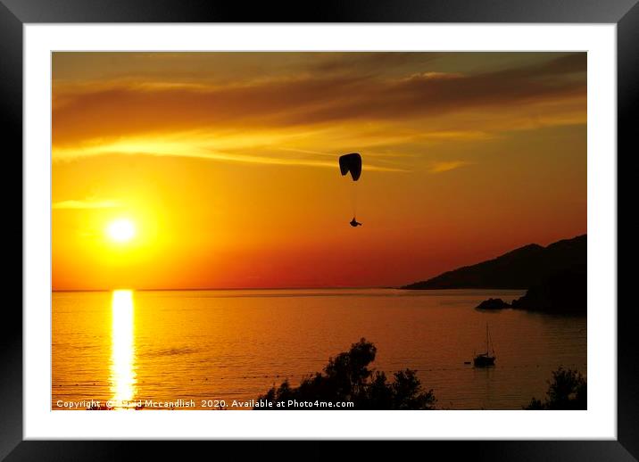 Gliding Towards Sunset Framed Mounted Print by David Mccandlish