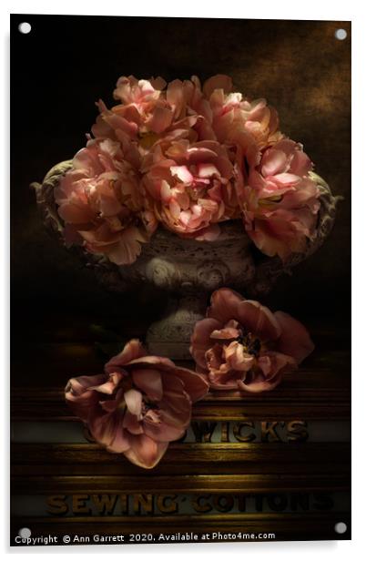Fallen Tulips Acrylic by Ann Garrett