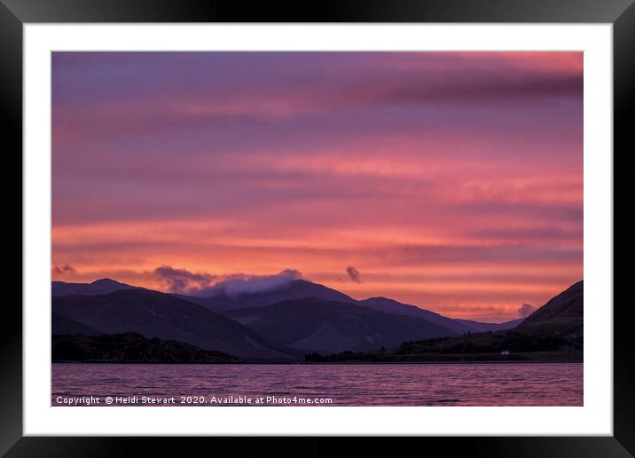 Sunrise on Loch Broom Framed Mounted Print by Heidi Stewart