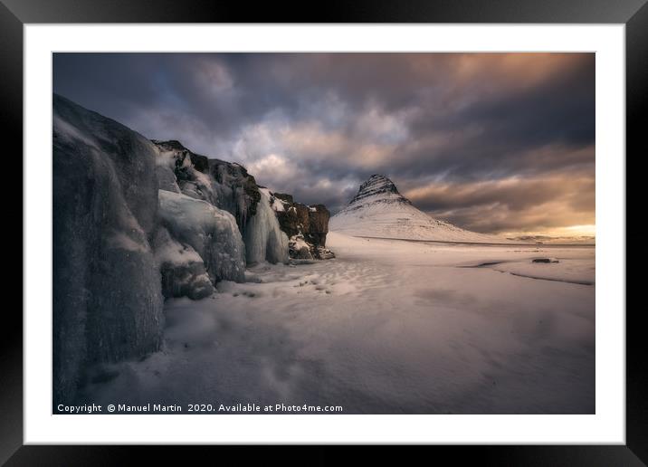Classic view of the Kirkjufell Framed Mounted Print by Manuel Martin