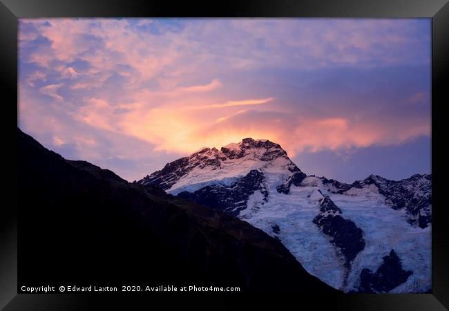 Alpin Sunset               Framed Print by Edward Laxton