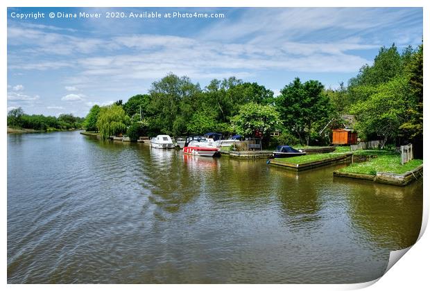 The Picturesque River Waveney   Print by Diana Mower