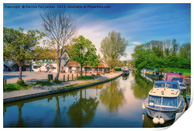 Lancaster Canal At Guys Thatched Hamlet Print by Derrick Fox Lomax