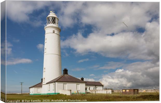 Nash Point Lighthouse, Glamorgan Heritage Coast, W Canvas Print by Dan Santillo
