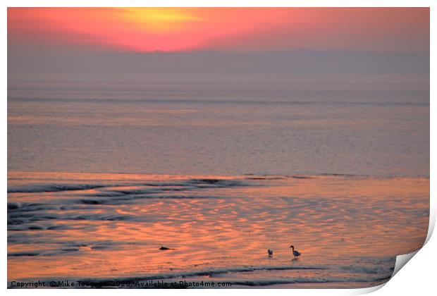 Bristol Channel at sunset Print by Mike Toogood