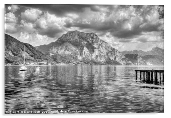 Traunsee Lake Austria    Acrylic by David Pyatt
