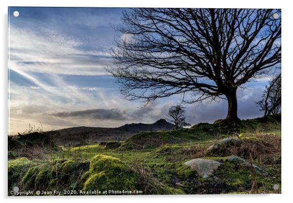 As Evening Falls on Dartmoor  Acrylic by Jean Fry
