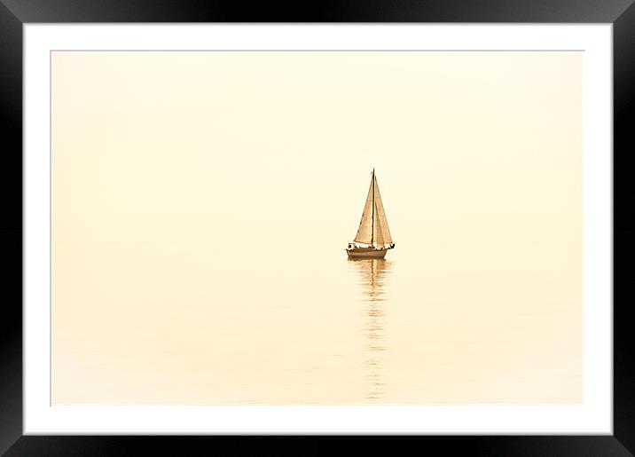 Simple Boat Framed Mounted Print by Eddie Howland
