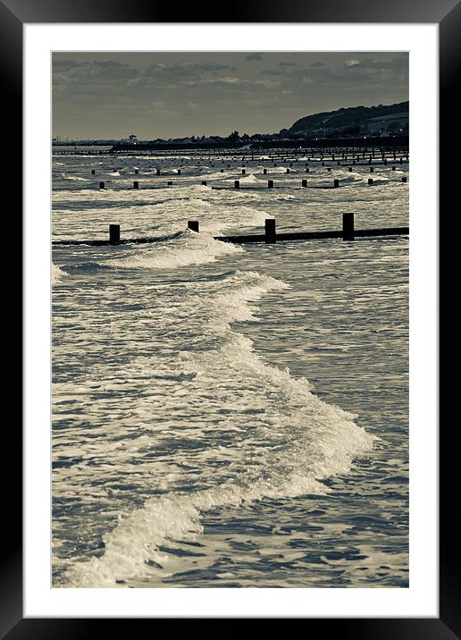 Returning tide Framed Mounted Print by S Fierros