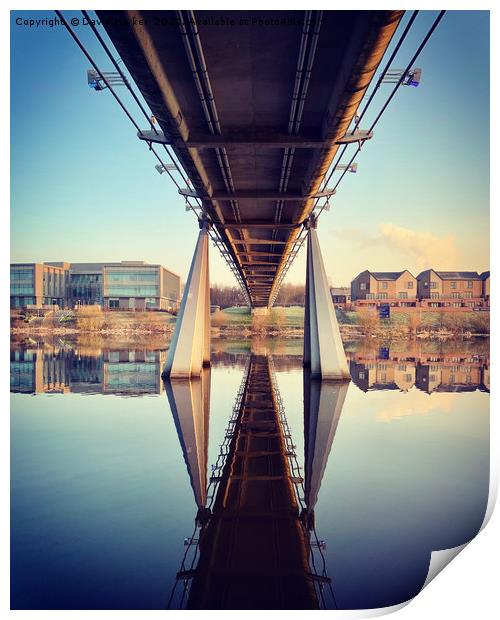 Bridge Reflections Print by David Harker