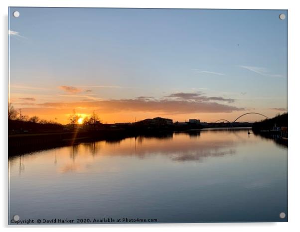Stockton Sunrise Acrylic by David Harker