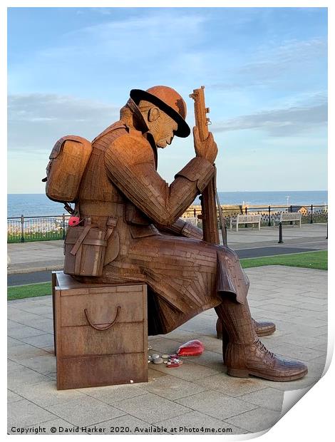 Tommy Statue, Seaham Print by David Harker