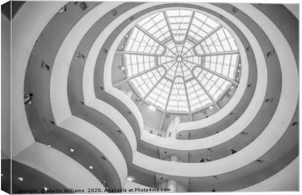 The Guggenheim Museum, New York Canvas Print by Martin Williams