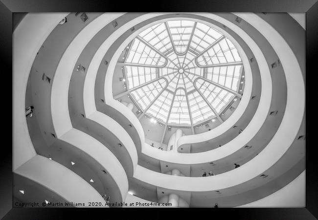 The Guggenheim Museum, New York Framed Print by Martin Williams