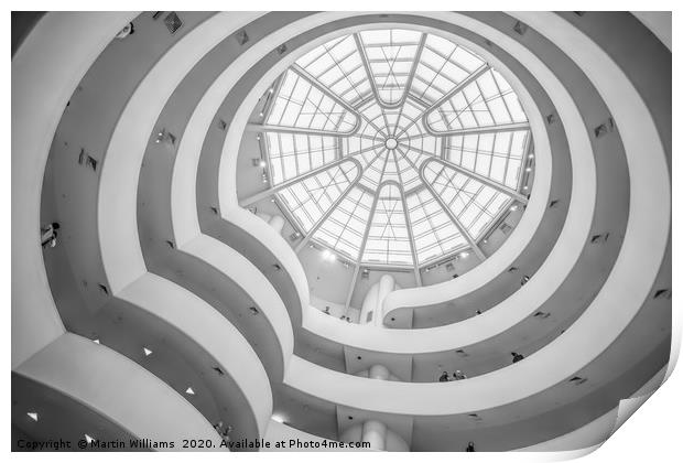 The Guggenheim Museum, New York Print by Martin Williams