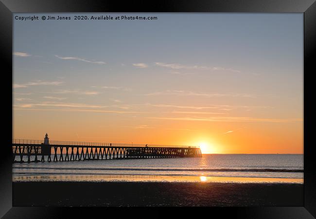 North Sea Sunrise. Framed Print by Jim Jones