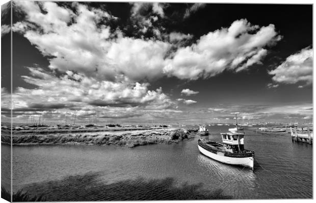Brancaster Staithe harbour  Canvas Print by Gary Pearson