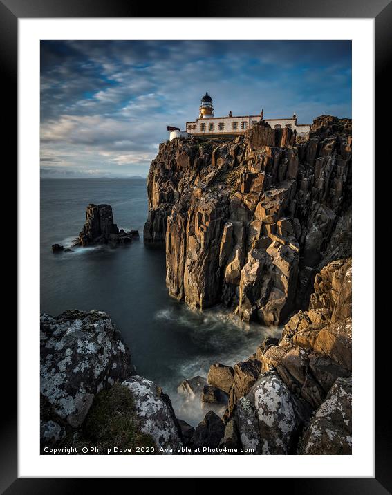 Neist Point. Isle of Skye Framed Mounted Print by Phillip Dove LRPS