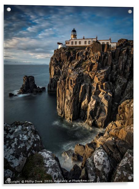 Neist Point. Isle of Skye Acrylic by Phillip Dove LRPS