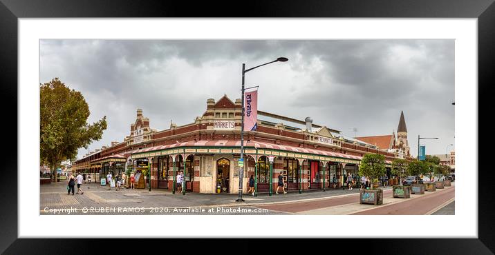 Panoramic view of the Old City Market of Fremantle Framed Mounted Print by RUBEN RAMOS