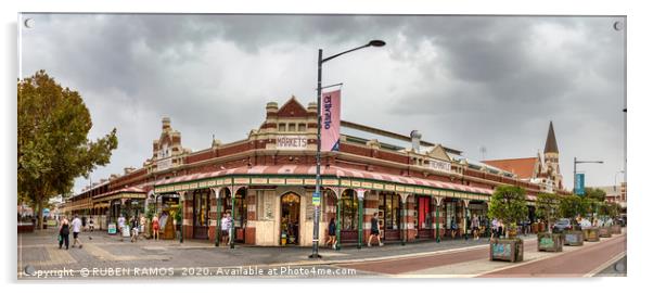 Panoramic view of the Old City Market of Fremantle Acrylic by RUBEN RAMOS