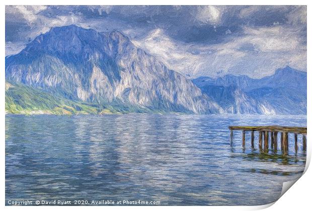 Traunsee Lake Austria Art Print by David Pyatt