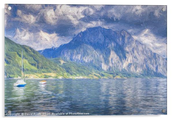 Traunsee Lake Art  Acrylic by David Pyatt